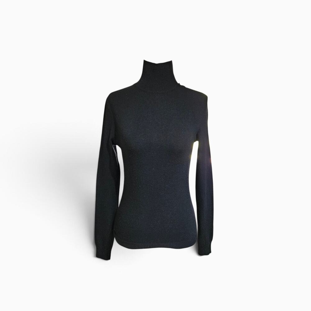 Y2k D&G by Dolce & Gabbana Turtleneck Open Back Sweater Black - Small
